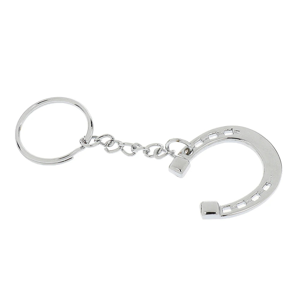 Silver Stirrup Keyring for Horse Lovers - Metal Keychain Ornament