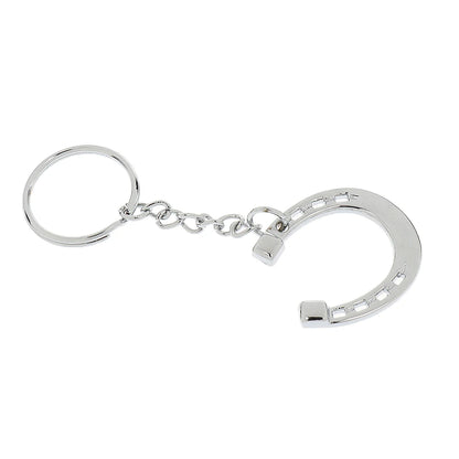 Silver Stirrup Keyring for Horse Lovers - Metal Keychain Ornament