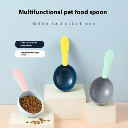 Plastic Pet Food Measuring Spoon with Sealing Clip