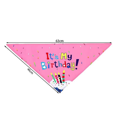 Pet Birthday Celebration Set with Bandana, Hat, and Bowtie