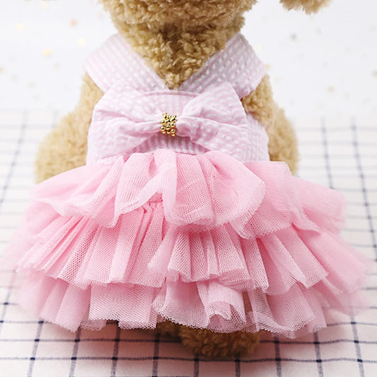 Lace Skirt Dress for Dogs and Cats - Summer Pet Apparel