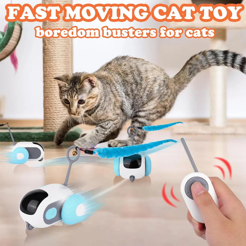 Interactive Remote-Controlled Toy Car for Cats and Dogs