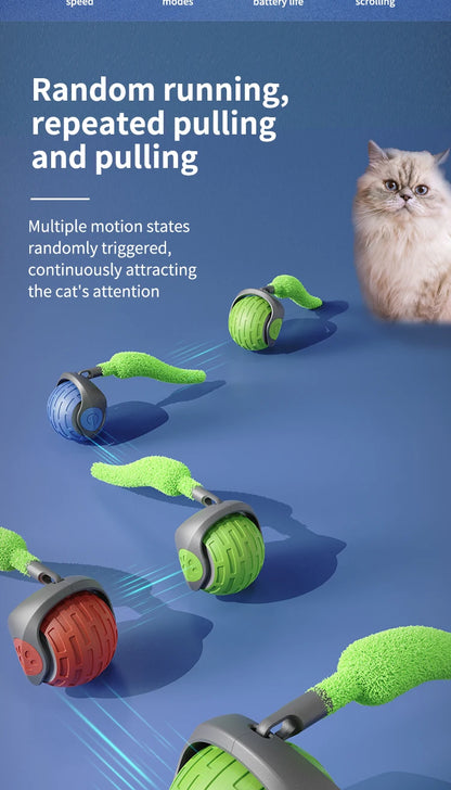 Interactive Smart Rolling Cat Toy - USB Rechargeable Ball