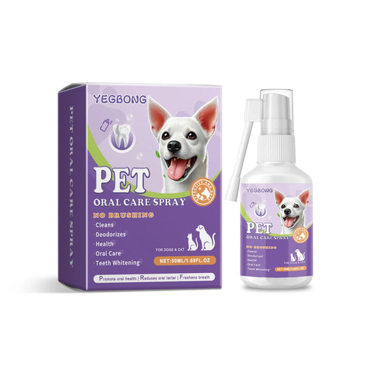 Pet Oral Cleaning Spray for Dogs and Cats - Freshens Breath