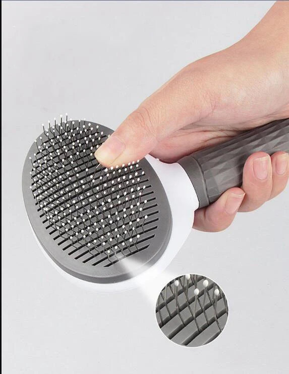 Stainless Steel Dog and Cat Grooming Brush for Long Hair