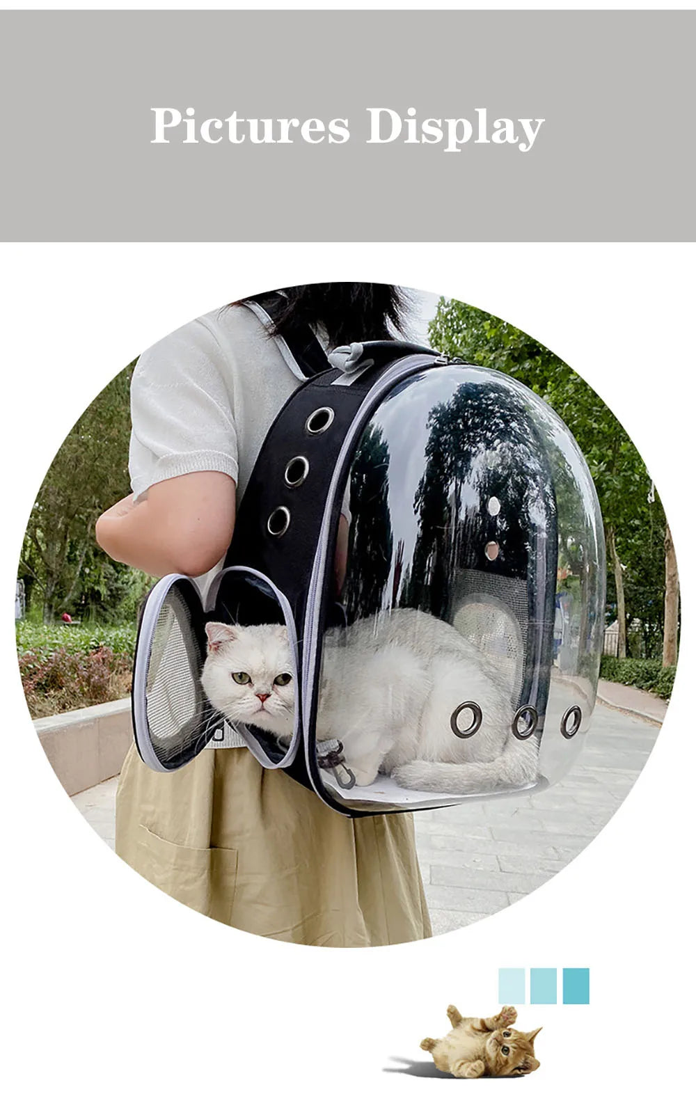 Breathable Cat and Dog Carrier Backpack for Travel