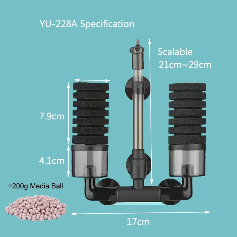 Biochemical Sponge Filter for Fish Tank Air Pump