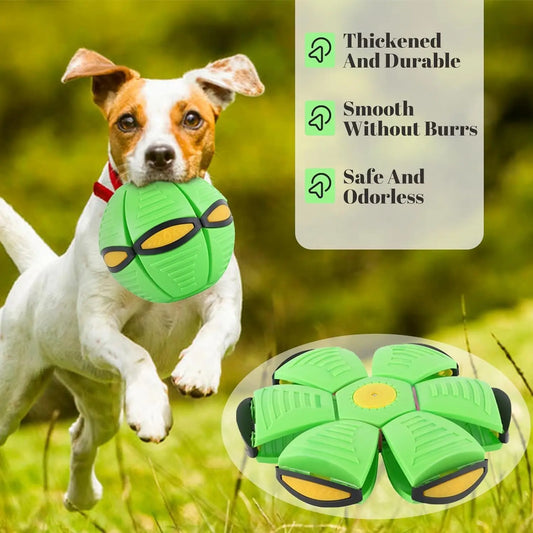 Durable Elastic Flying Saucer Ball for Dogs and Kids Outdoors