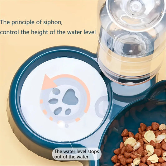 Cat Feeding Station with Bowls for Two Cats - Cute Design