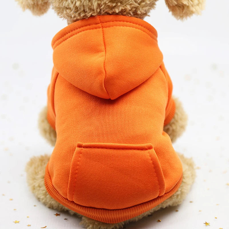 Warm Hooded Sweater for Small Dogs - Autumn & Winter Wear