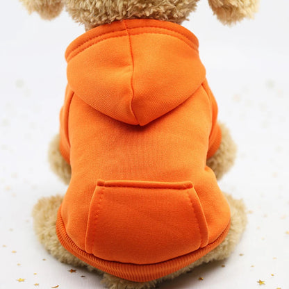 Warm Hooded Sweater for Small Dogs - Autumn & Winter Wear