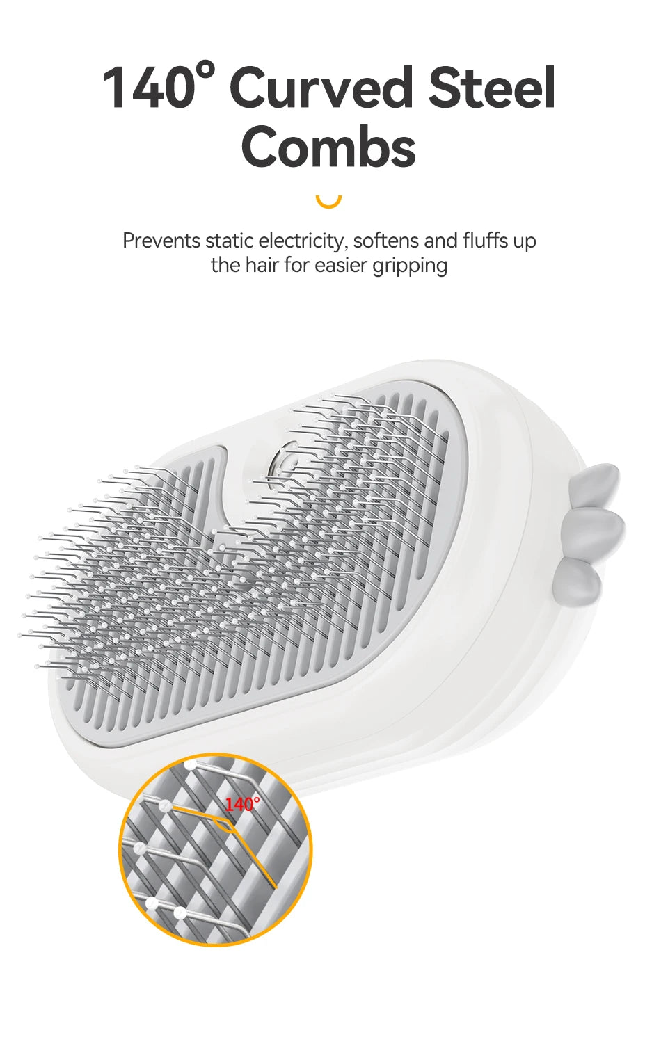 Electric Pet Hair Comb with Spray for Dogs and Cats