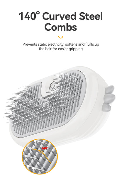 Electric Pet Hair Comb with Spray for Dogs and Cats