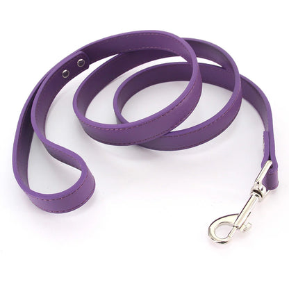 Colorful Leather Leashes for Small to Large Dogs and Cats