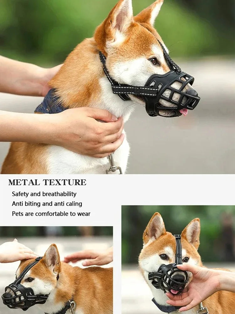 Breathable Soft Silicone Dog Muzzle for Chewing Prevention