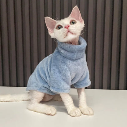 Warm Turtleneck Sweater for Sphynx Cats and Small Dogs