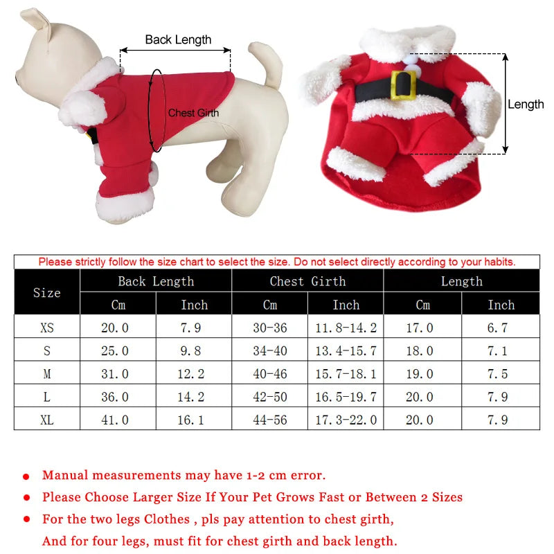 Christmas Cat and Dog Santa Costumes for Festive Parties