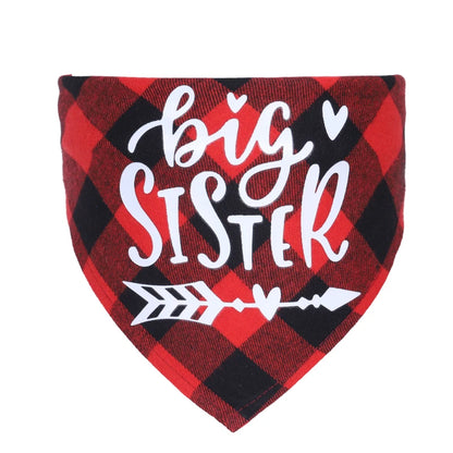 Big Brother Plaid Dog Bandana for Pregnancy Announcements