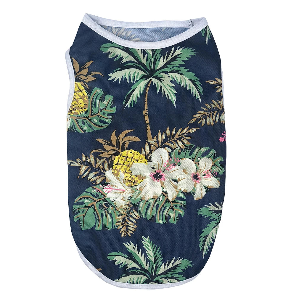 Summer Island Print Vest for Small Dogs and Cats