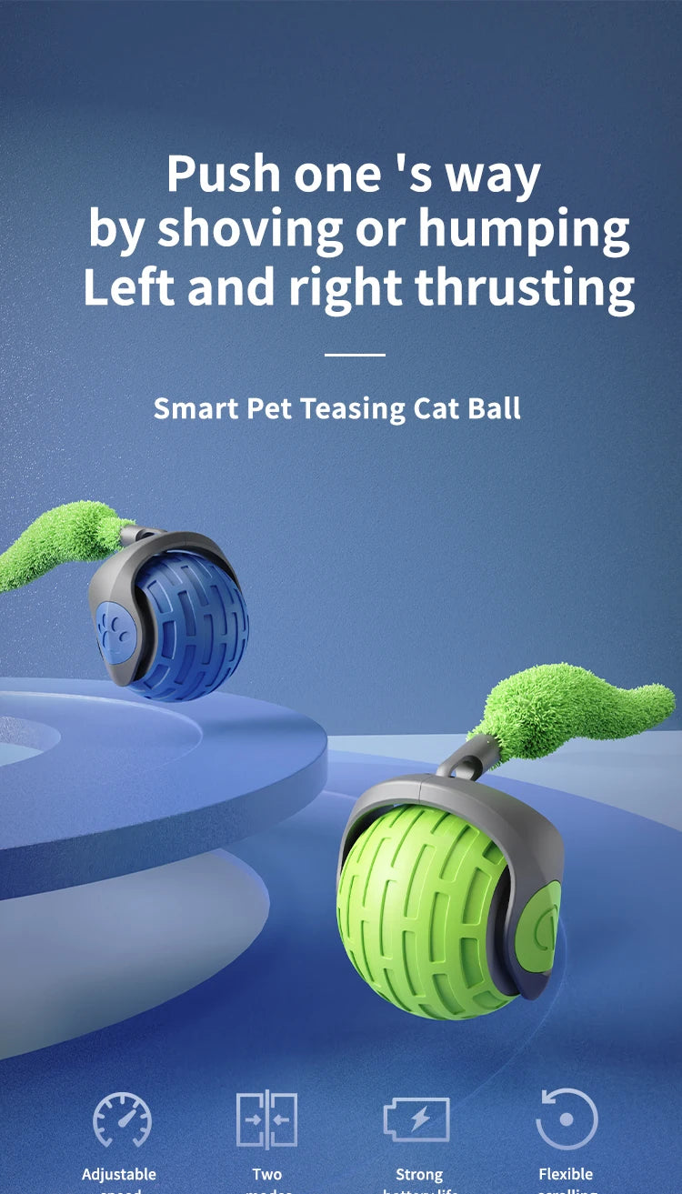 Interactive Smart Rolling Cat Toy - USB Rechargeable Ball