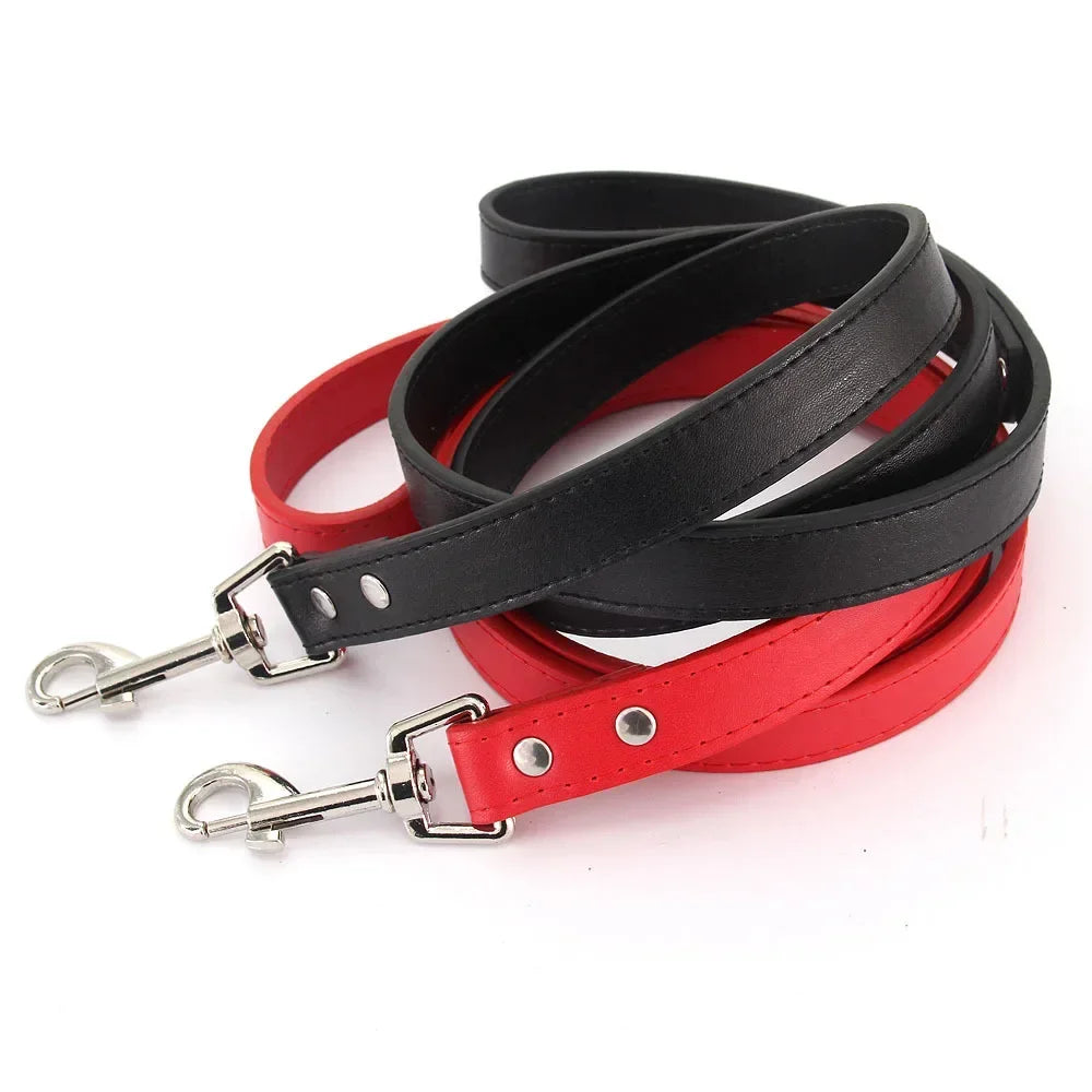 Colorful Leather Leashes for Small to Large Dogs and Cats