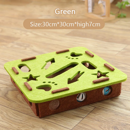 Interactive Cat Puzzle Toy with Ball for Indoor Play