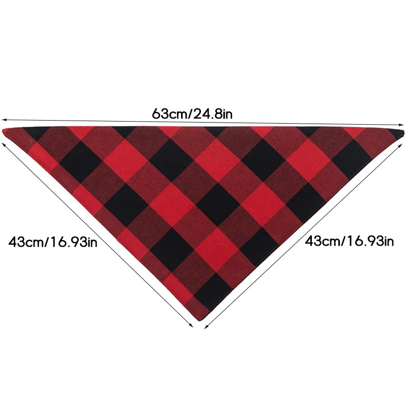 3-Pack Christmas Pet Triangle Scarves for Dogs and Cats