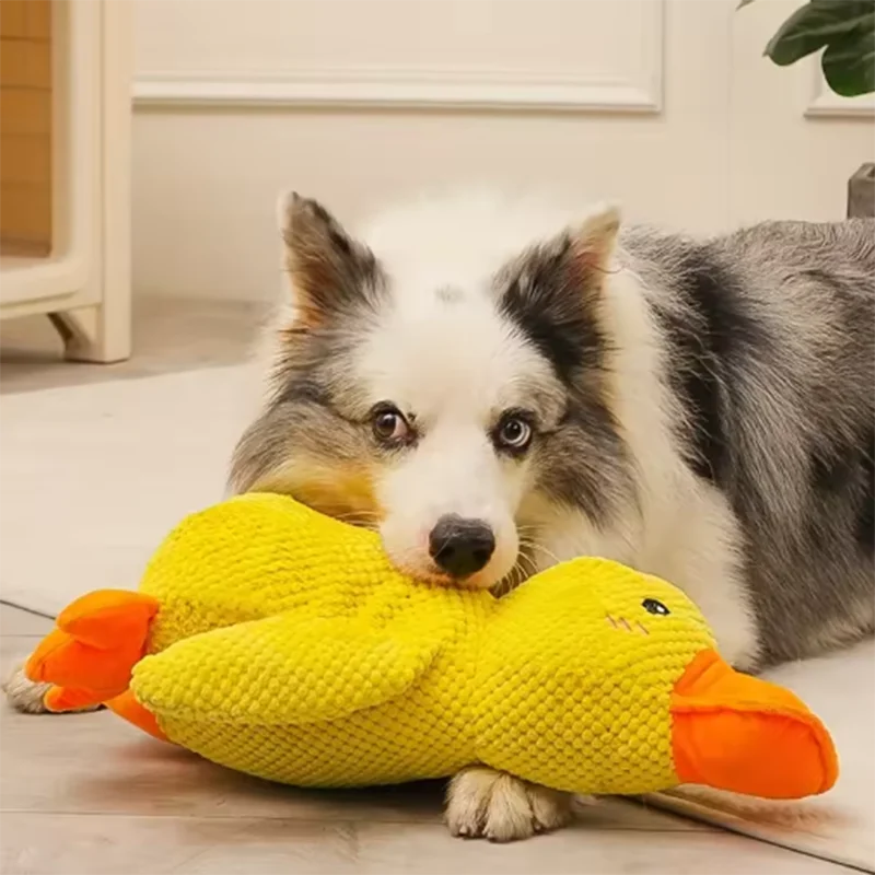 Interactive Plush Duck Toy for Puppies and Small Pets