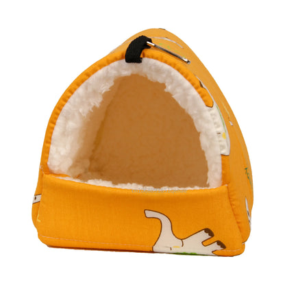 Cute Print Mini Pet Bed for Hamsters, Rabbits, and Guinea Pigs