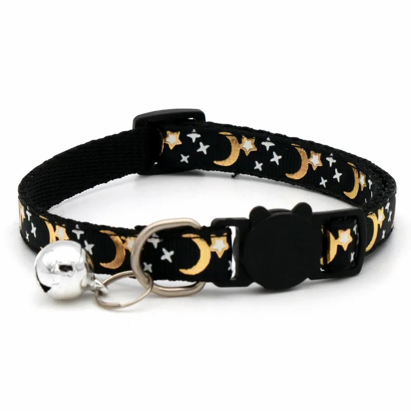 Colorful Adjustable Pet Collar with Bell for Dogs and Cats