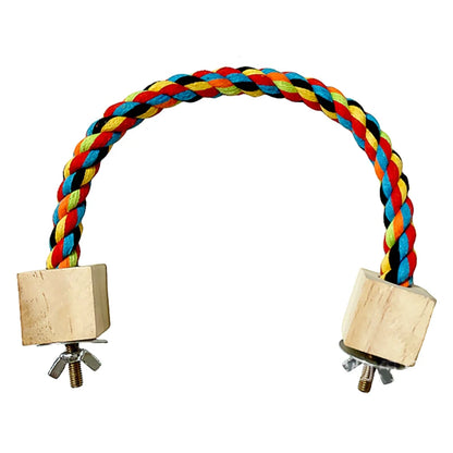 Colorful Cotton Rope Swing Toys for Parrots and Birds