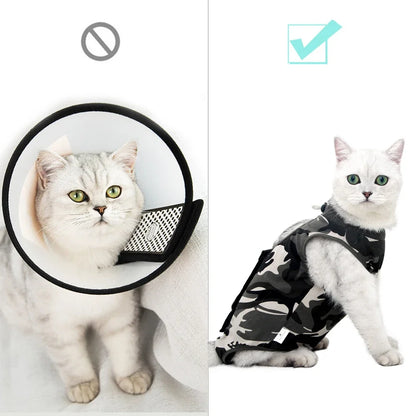 Cotton Recovery Suit for Male and Female Cats
