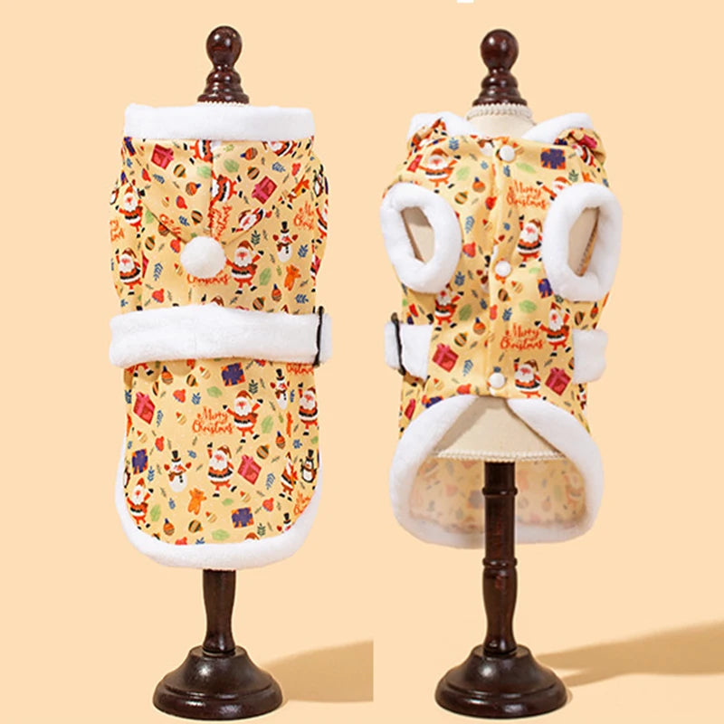 Cozy Cartoon Christmas Pet Clothes for Cats and Dogs