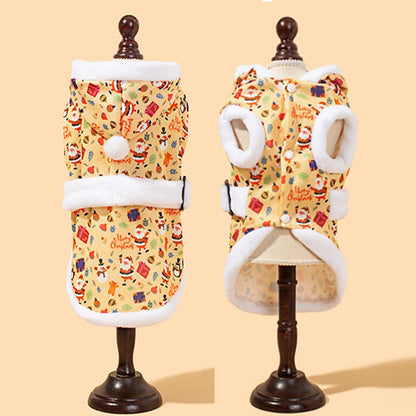 Cozy Cartoon Christmas Pet Clothes for Cats and Dogs