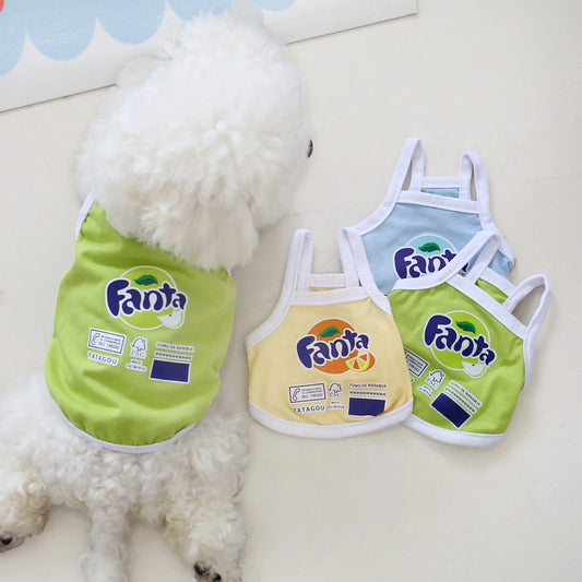Spring/Summer Cat and Dog Vest with Cute Soda Print