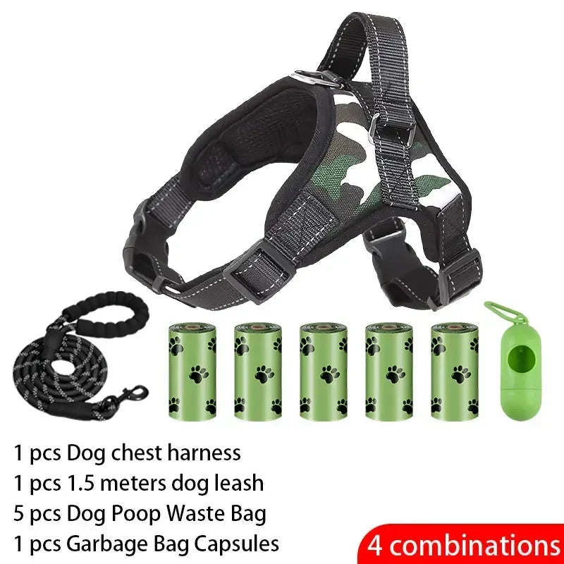 Adjustable Dog Harness and Leash Set for Small to Medium Dogs