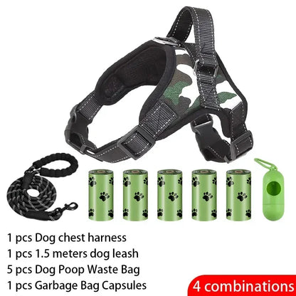 Adjustable Dog Harness and Leash Set for Small to Medium Dogs