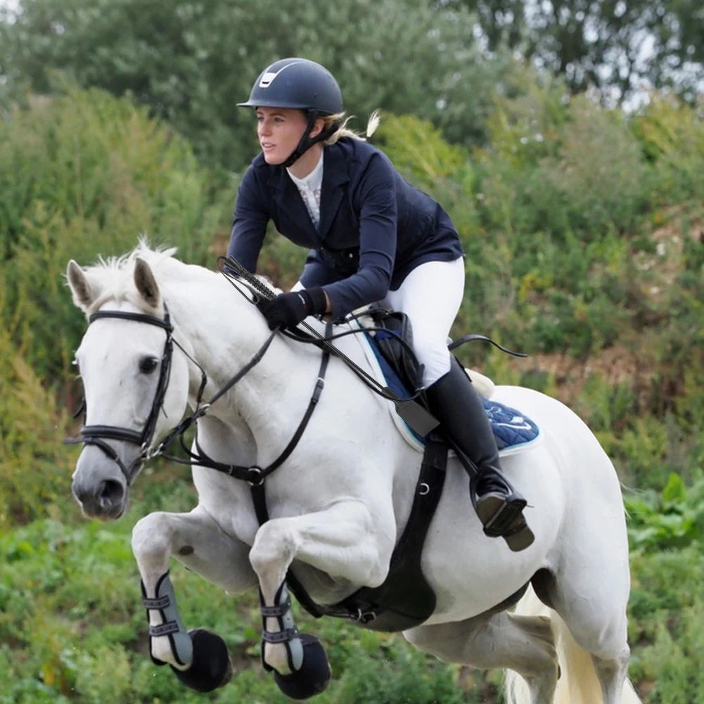 21-Inch Equestrian Training Horse Crop with Handle