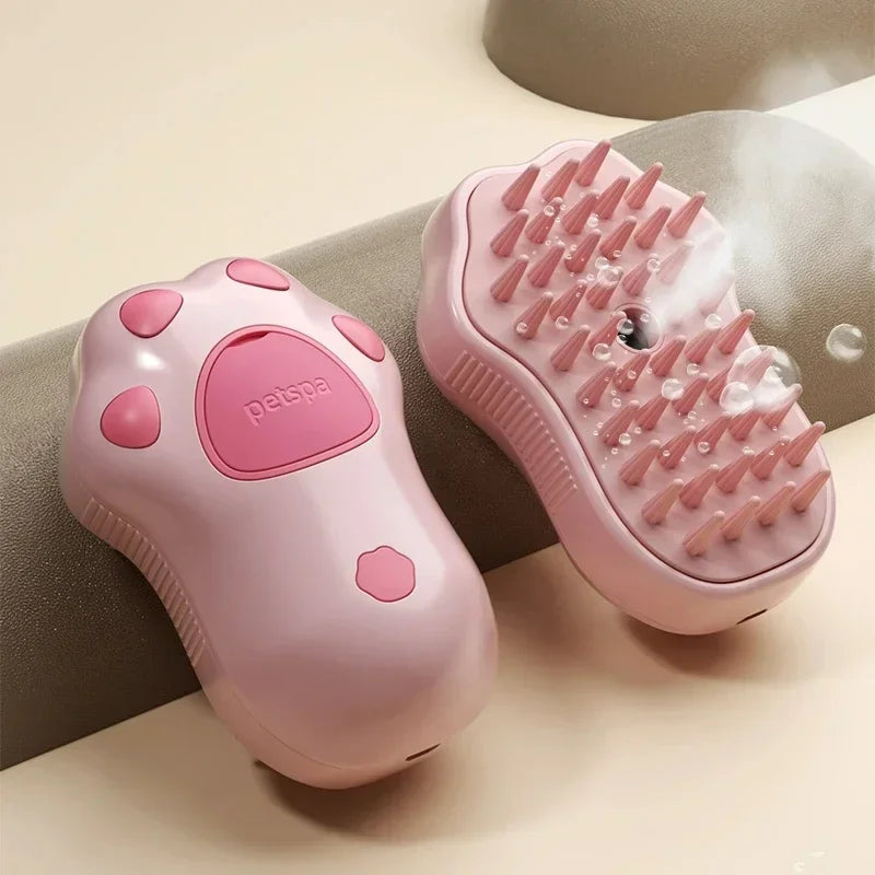 Electric Pet Grooming Brush with Steam and Spray for Dogs and Cats