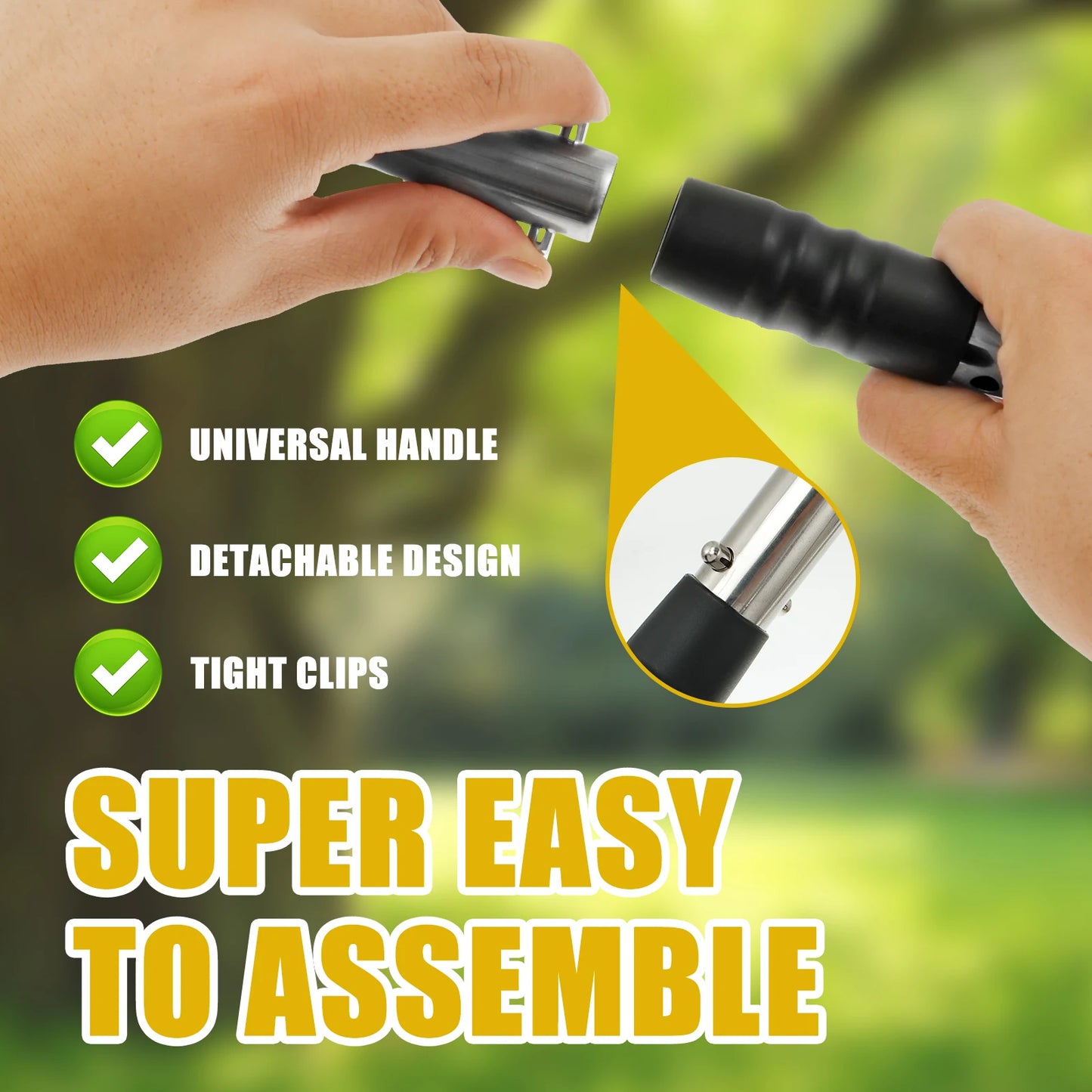 Pet Pooper Scooper Set with Long Handle for Easy Waste Clean-Up