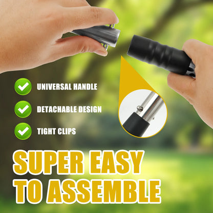 Pet Pooper Scooper Set with Long Handle for Easy Waste Clean-Up
