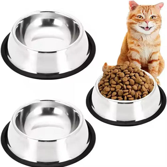 Large Steel Pet Feeding Bowl for Cats and Dogs