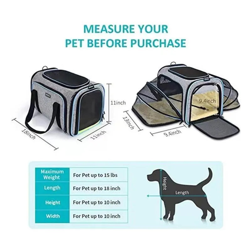 Portable Breathable Cat and Dog Backpack Carrier for Travel