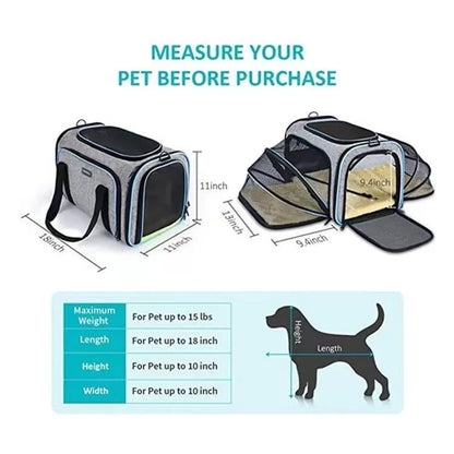 Portable Breathable Cat and Dog Backpack Carrier for Travel