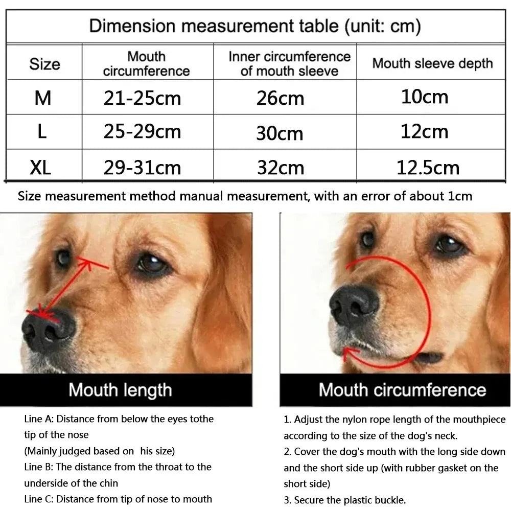 Breathable Soft Silicone Dog Muzzle for Chewing Prevention