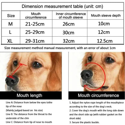 Breathable Soft Silicone Dog Muzzle for Chewing Prevention