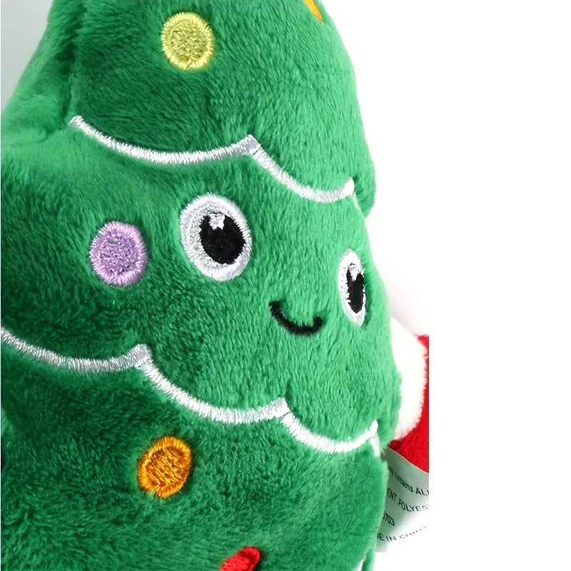 Christmas Tree Plush Dog Toy for Small Pets - Chew & Play