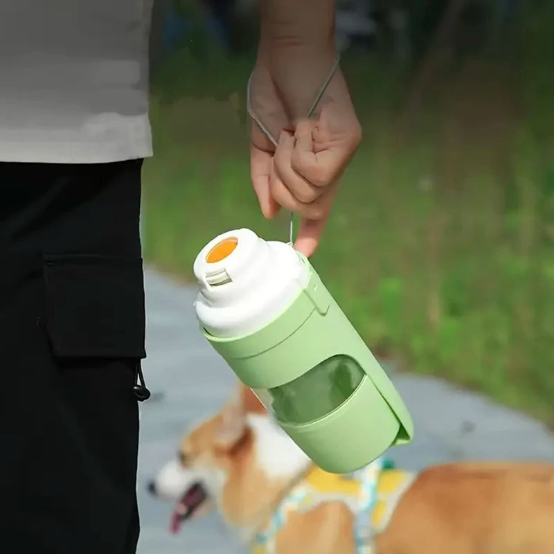 Portable 2-in-1 Pet Bowl and Water Bottle for Travel