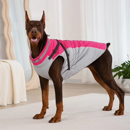 Waterproof Winter Dog Jacket with Harness for Small to Large Breeds