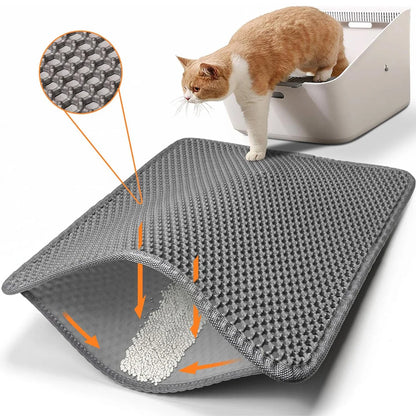 Waterproof Cat Litter Mat Non-Slip Trapping Floor Pad